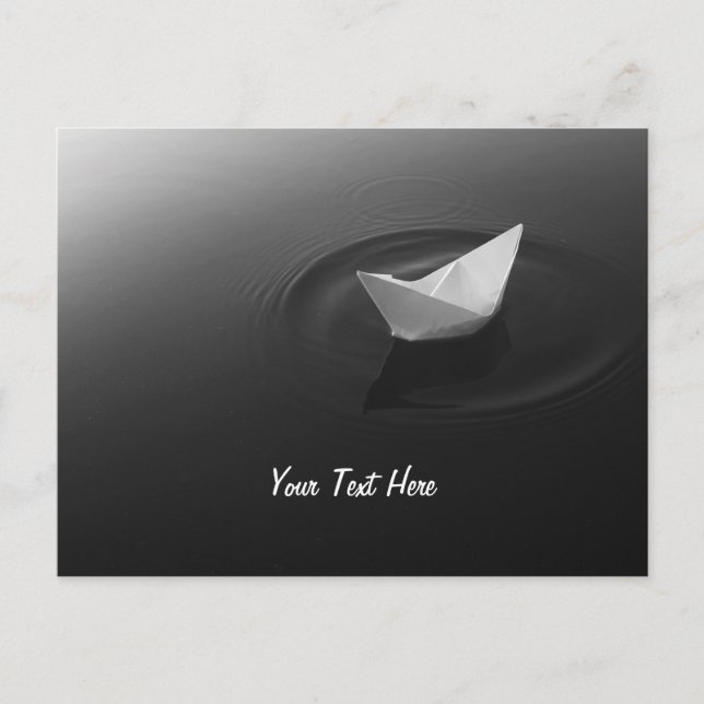 Carte Postale Bateau en papier Odyssey (Devant)