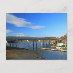 Carte Postale Bateau et pont Kittery Maine