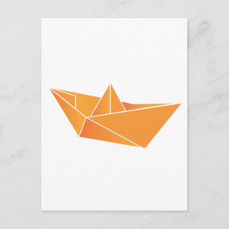 Carte Postale Bateau Origami