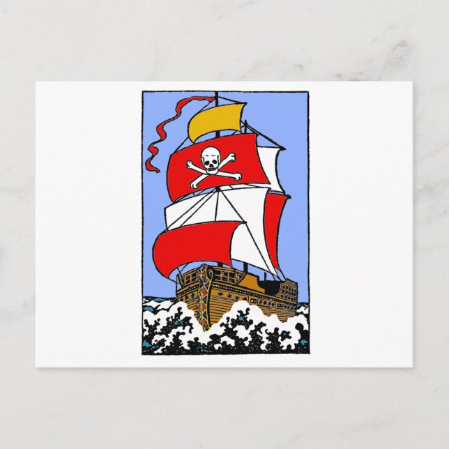 Carte Postale Bateau pirate (Devant)