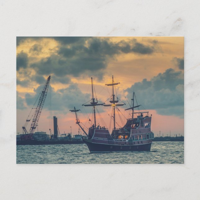 Carte Postale Bateau pirate Port Aransas (Devant)
