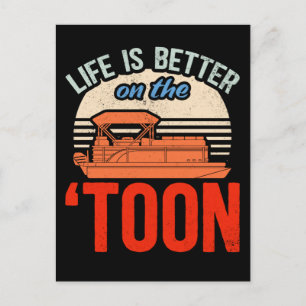 Carte Postale Bateau Pontoon Capitaine Bateau