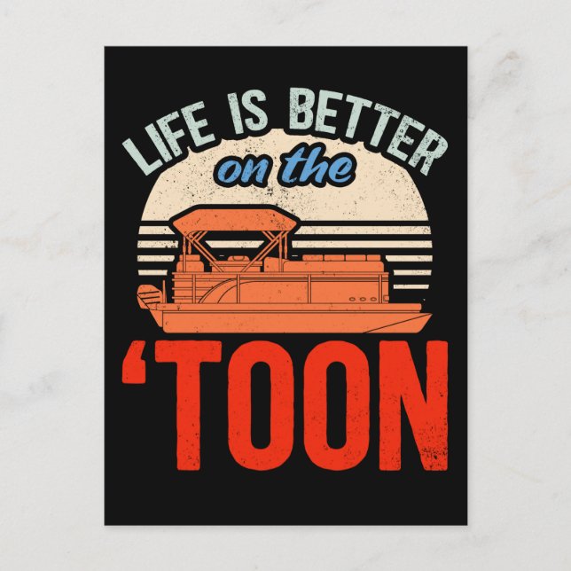 Carte Postale Bateau Pontoon Capitaine Bateau (Devant)