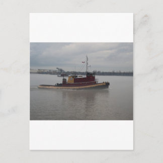 Carte Postale Bateau remorqueur dans le brouillard