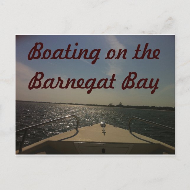 Carte Postale Bateau sur la baie Barnegat (Devant)