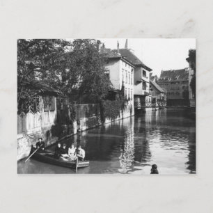 Carte Postale Bateau sur la rivière Gera à Erfurt