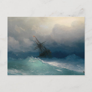 Carte Postale Bateau sur Stormy Seas