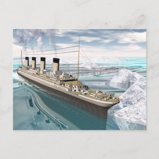 Carte Postale Bateau Titanic - rendu 3D (Devant)