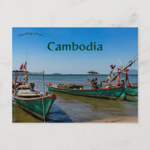 Carte Postale Bateaux à Kep Cambodge