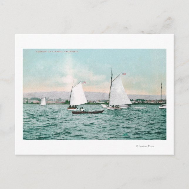 Carte Postale Bateaux à voile au large d'Alameda BeachAlameda, C (Devant)