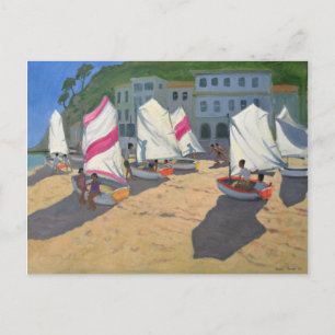 Carte Postale Bateaux à voile Costa Brava 1999