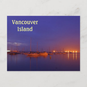 Carte Postale Bateaux à voile de l'île de Vancouver à la marina 