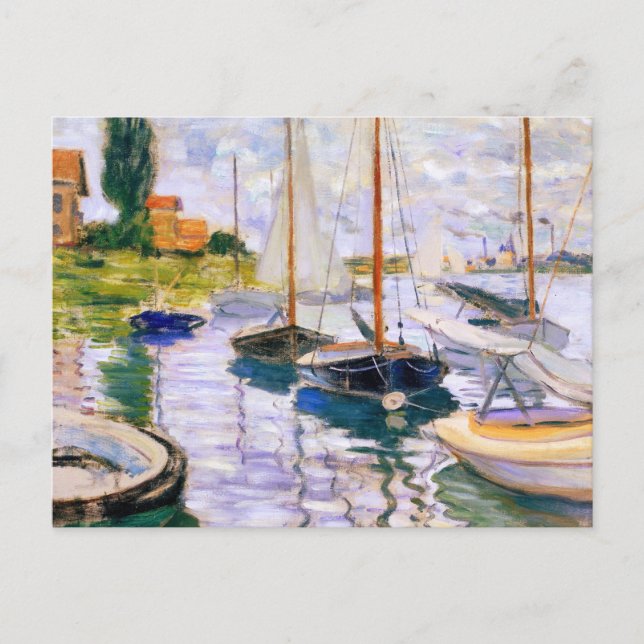 Carte Postale Bateaux à voile sur la Seine au Petit Claude Monet (Devant)