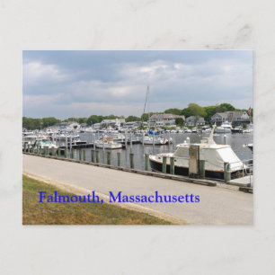 Carte Postale bateaux amarrés à Falmouth Massachusetts
