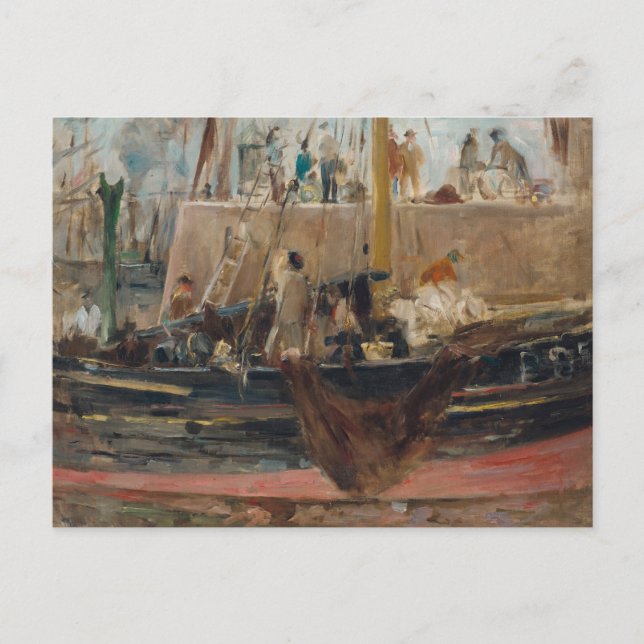 Carte Postale Bateaux au Quai | Berthe Morisot (Devant)