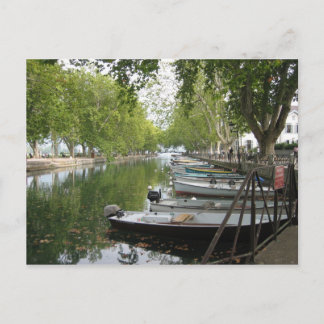 Carte postale : Bateaux, Canal, Lac d'Annecy, Fran