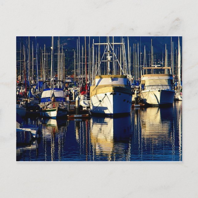 Carte Postale Bateaux dans le port (Devant)