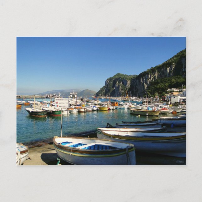 Carte Postale Bateaux dans le port (Devant)
