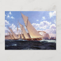 Bateaux de course aux Aiguilles, île de Wight