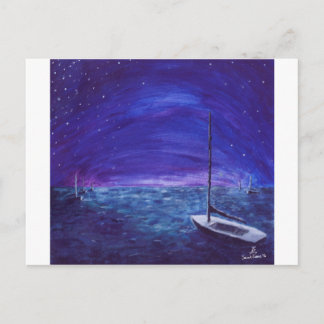 Carte Postale Bateaux de nuit