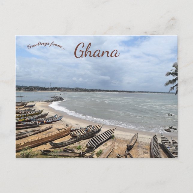 Carte Postale Bateaux de pêche au Ghana (Devant)