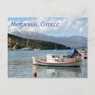 Carte Postale Bateaux de pêche dans le port, Meganissi, Grèce