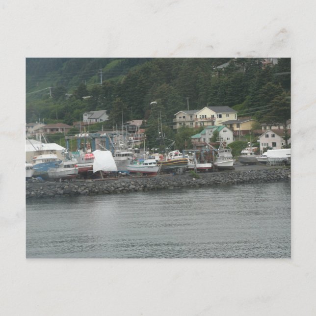 Carte postale Bateaux de pêche de l'île de Kodiak (Devant)