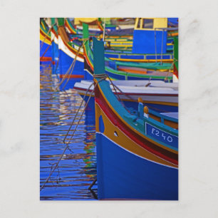 Carte Postale Bateaux de pêche maltais