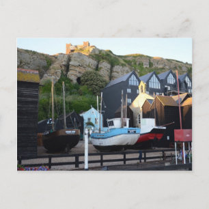 Carte Postale Bateaux De Pêche Traditionnels Et Cabines De Pêche