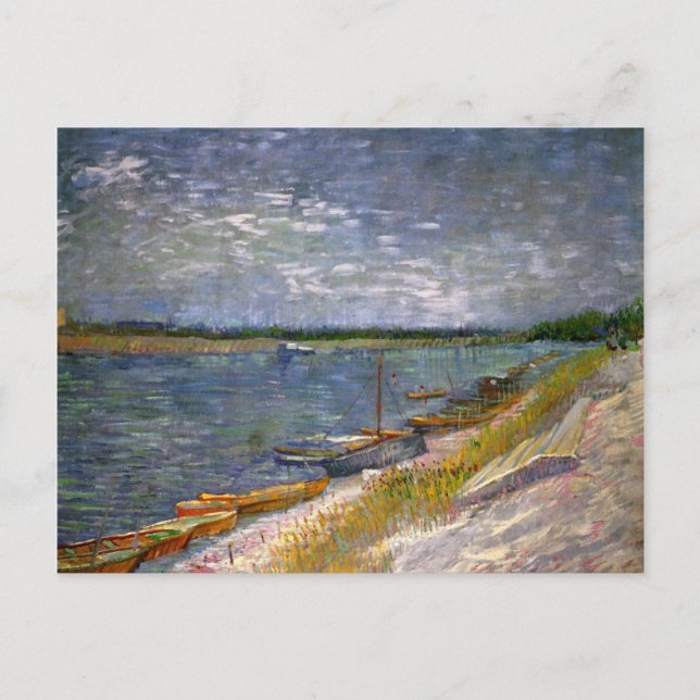 Carte Postale Bateaux de rivière et d'aviron Van Gogh Fine Art (Devant)