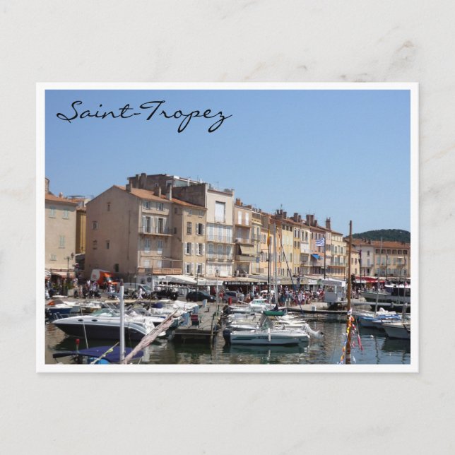 Carte Postale bateaux du port de saint tropez (Devant)