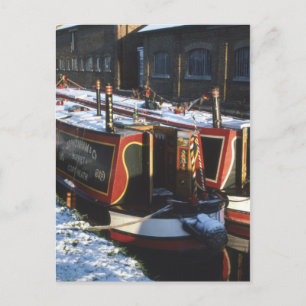 Carte Postale Bateaux étroits en hiver
