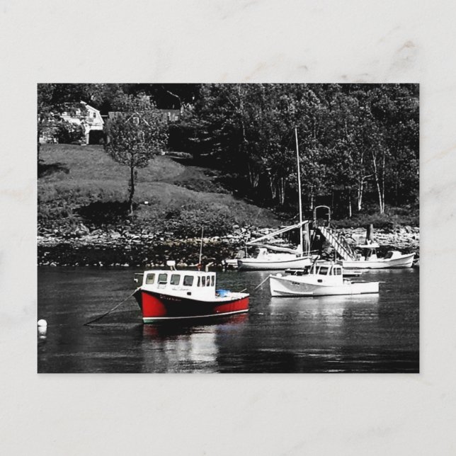 Carte Postale Bateaux Maine Rouge Et Noir Maine (Devant)