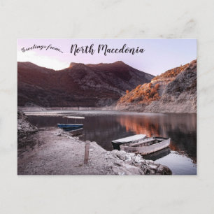 Carte Postale Bateaux sur le lac Kozjak Macédoine du Nord