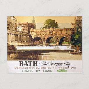 Carte Postale Bath City rail affiche touristique