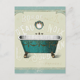 Carte Postale Bath parisien vintage