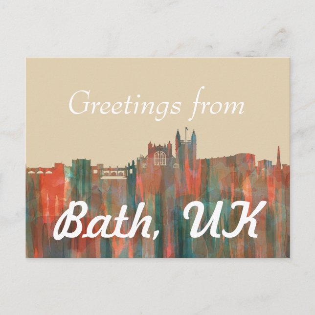 CARTE POSTALE BATH, UK SKYLINE (Devant)