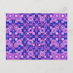 Carte Postale Batik tribal - nuances de pourpre