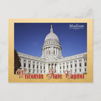 Carte Postale Bâtiment de capitol d'état du Wisconsin à Madison