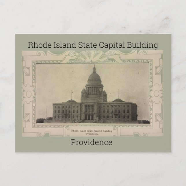 Carte Postale Bâtiment de la capitale de l'État de Rhode Island  (Devant)
