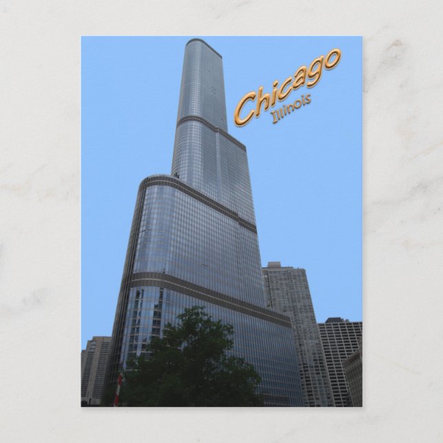 Carte Postale Bâtiment de la tour Trump de Chicagos (Devant)