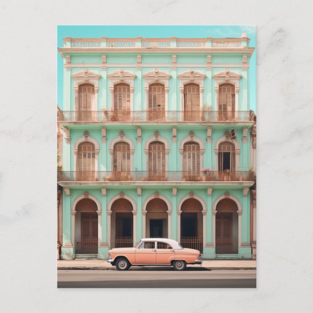 Carte Postale Bâtiment de menthe voiture Havana Cuba (Devant)
