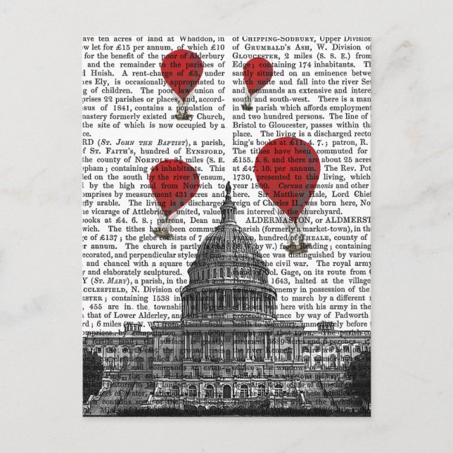 Carte Postale Bâtiment du Capitole américain et ballons à air ch (Devant)