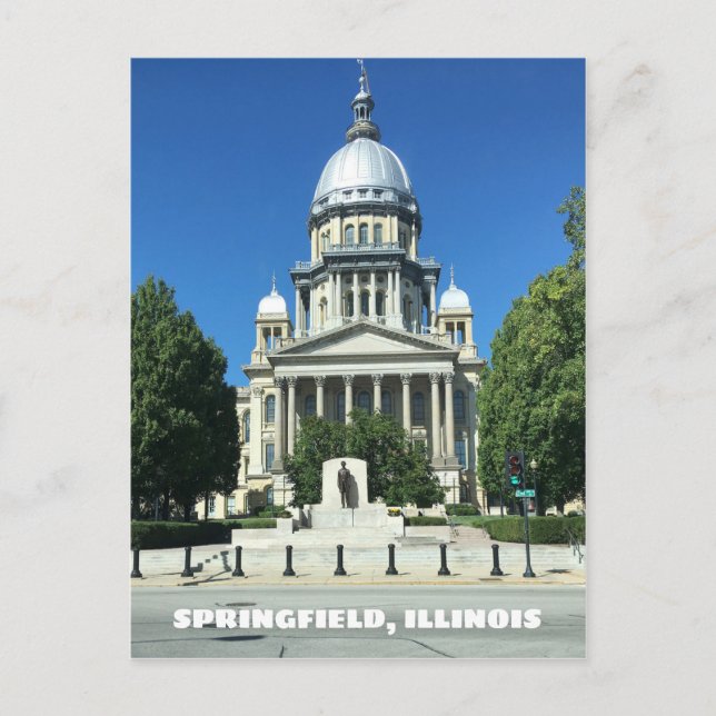 Carte Postale Bâtiment du Capitole de l'État de Springfield, Ill (Devant)