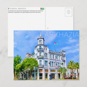 Carte Postale Bâtiment du Conseil municipal, Soukhoumi, Abkhazie