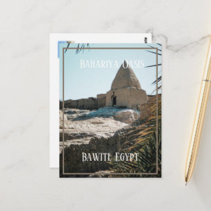 Carte Postale Bâtiment en briques de boue, Oasis de Bahariya, Ég