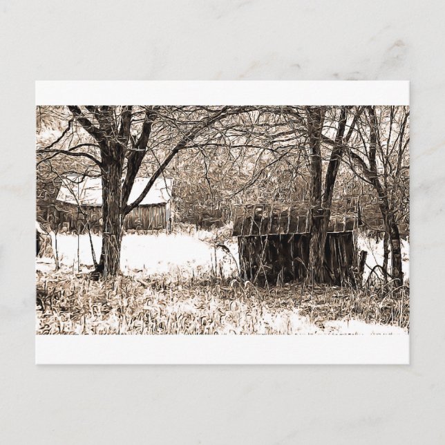 Carte Postale Bâtiments B&W (Devant)