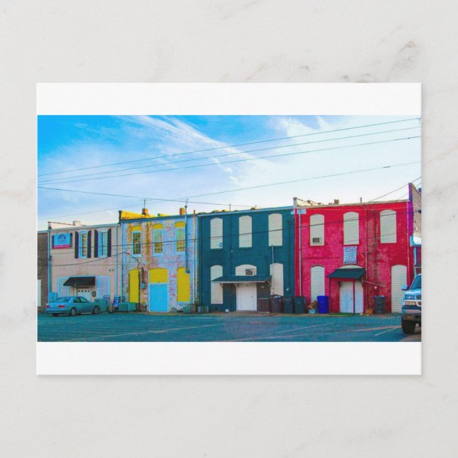 Carte Postale Bâtiments colorés à Benson (Devant)