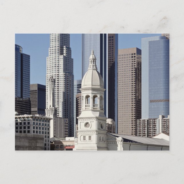 Carte Postale Bâtiments de gratte-ciel de Los Angeles à midi (Devant)