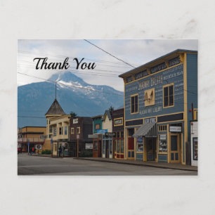 Carte Postale Bâtiments de la ville de Skagway Alaska Merci phot